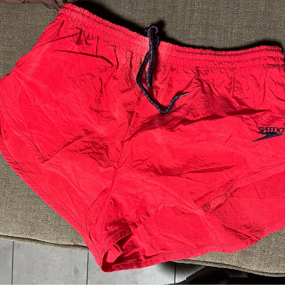 Vintage Red Speedo Men Swimwear
Short shorts 
Does have a little sun damage